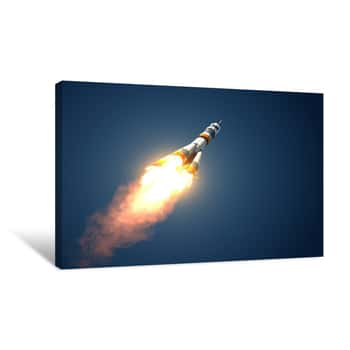 Image of Carrier Rocket Takes Off Canvas Print
