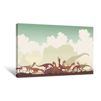 Image of Dinosaur Feast Canvas Print