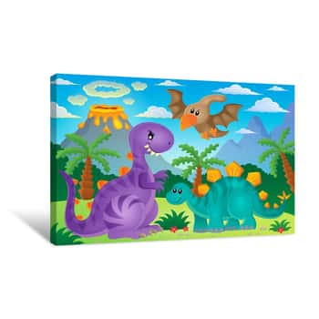 Image of Child\'s Dinosaurs Canvas Print