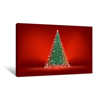 Image of Glittering Christmas Tree Canvas Print