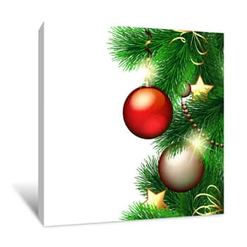 Image of Decorated Christmas Tree Canvas Print