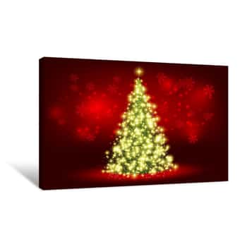 Image of Christmas Tree Lights Canvas Print