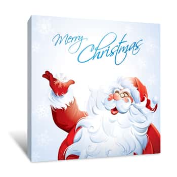 Image of Santa Caught A Snowflake Canvas Print