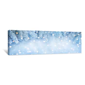 Image of Wide Angle Beautiful Christmas Background Canvas Print