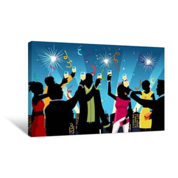 Image of New Year\'s Celebration Canvas Print