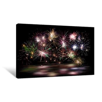 Image of New Year Fireworks Canvas Print