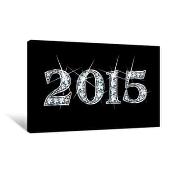Image of 2015 Set In Diamonds And Silver Canvas Print