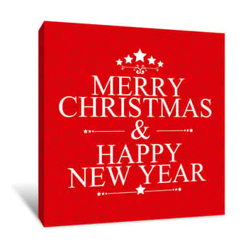 Image of Festive Greetings Card Canvas Print