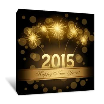 Image of Happy New Year 2015 Canvas Print