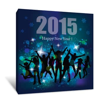 Image of New Year Party Background Canvas Print
