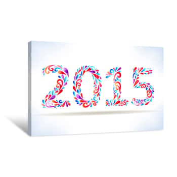 Image of Colourful New Year Canvas Print