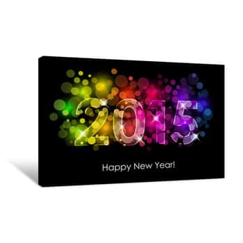 Image of New Year Colorful Background Canvas Print
