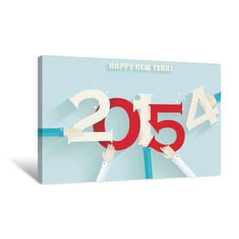 Image of Creative Happy New Year Canvas Print