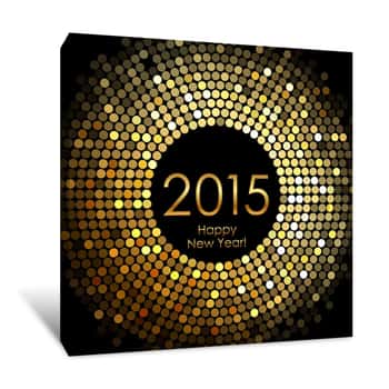 Image of New Year With Disco Lights Canvas Print