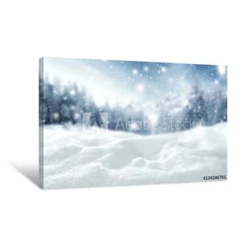 Image of Winter Space Of Snow Canvas Print