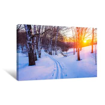 Image of Winter Sunset Canvas Print