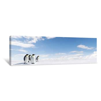 Image of Penguin March Canvas Print