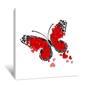 Image of Heart Butterfly Canvas Print