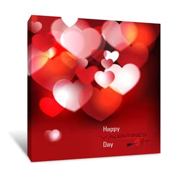 Image of Happy Valentine\'s Day Theme Canvas Print