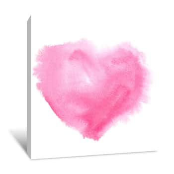Image of Red Watercolor Heart Canvas Print