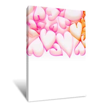 Image of Colored Paper Heart  Space For Your Text Canvas Print