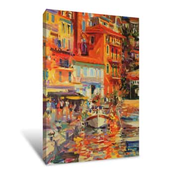 Image of Reflections, Villefranche Canvas Print