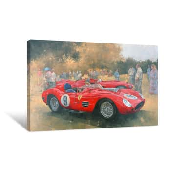 Image of Ferrari, Day Out at Meadow Brook Canvas Print