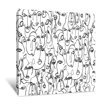 Image of Picasso Inspired Wallpaper Pattern Canvas Print