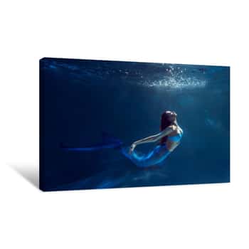 Image of Underwater Mermaid Canvas Print
