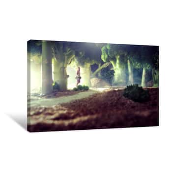 Image of Girl In The Food Forest Canvas Print
