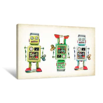 Image of Crazy Robot Team Canvas Print