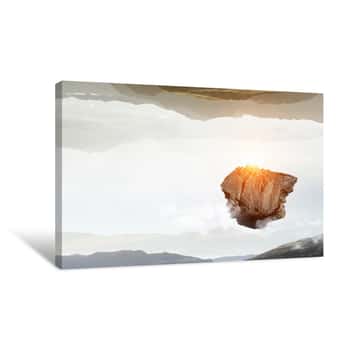 Image of Stone Fly In Sky  Mixed Media Canvas Print