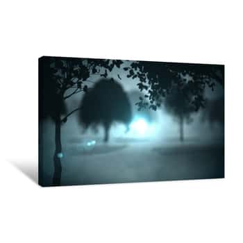 Image of Dark Gothic Scene With Trees Canvas Print