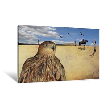 Image of Riding Through The Desert Canvas Print