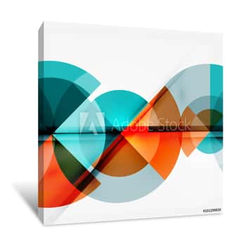 Image of Geometric Design Abstract Background - Circles Canvas Print