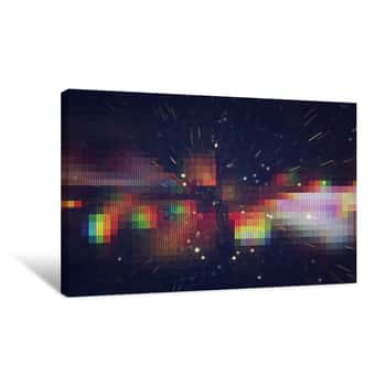 Image of Test Screen Glitch Texture Canvas Print