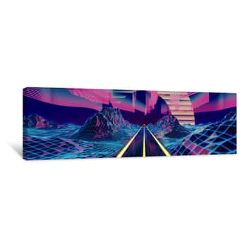 Image of A Road Into The Cyber Neverlands Canvas Print