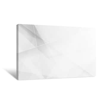 Image of Minimal Geometric White Light Background Abstract Design Canvas Print