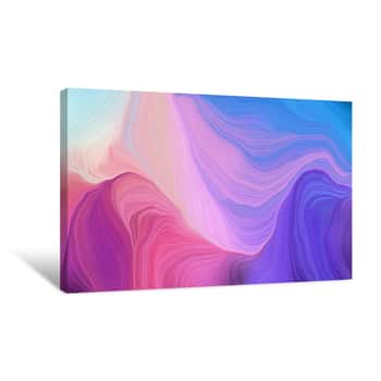 Image of Abstract Colorful Swirl Motion  Can Be Used As Wallpaper, Background Graphic Or Texture  Graphic Illustration With Light Pastel Purple, Pastel Violet And Royal Blue Colors Canvas Print