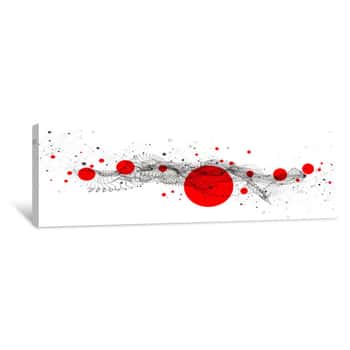 Image of Abstract Background   Particles Liquid Dynamic Flow  Trendy Fluid Cover Design Canvas Print