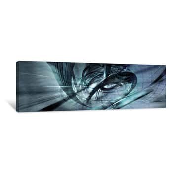 Image of 3D Rendering Of Abstract Digital Technology Background Canvas Print