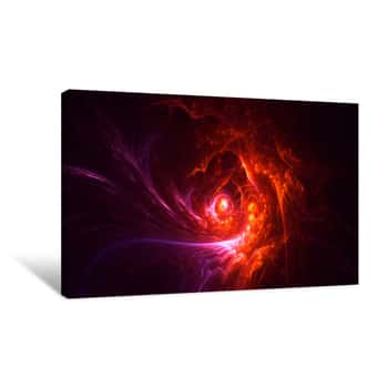 Image of Fractal 3D Rendering Abstract Light Background Canvas Print