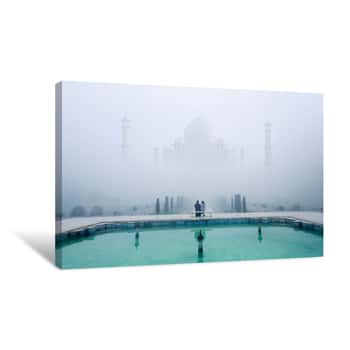 Image of Misty Taj Mahal Canvas Print
