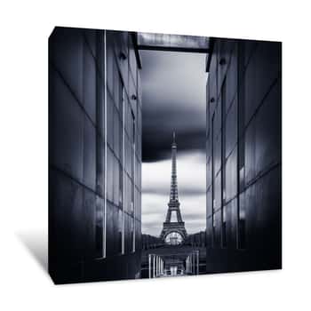 Image of Eiffel Tower Black And White Canvas Print