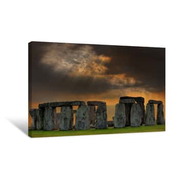 Image of Golden Stonehenge Canvas Print