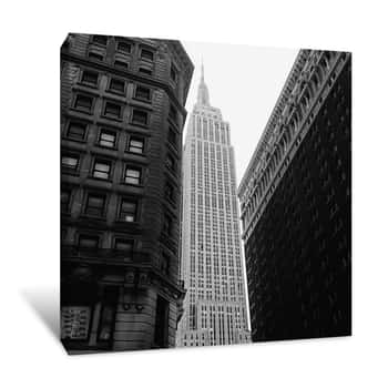 Image of B&W Empire State Building Canvas Print