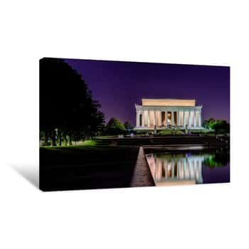 Image of Washington DC with Deep Purple Sky Canvas Print