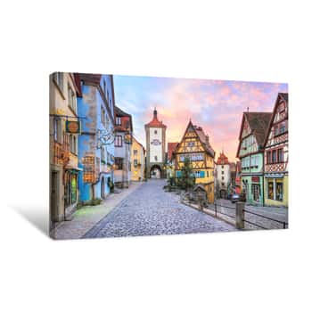 Image of The Pastel Village Canvas Print
