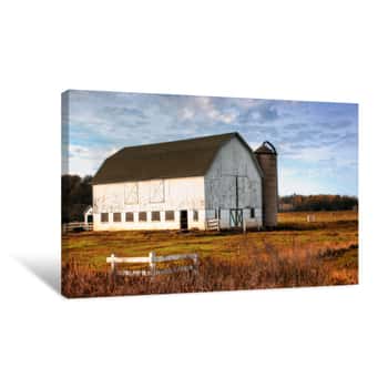 Image of The White Barn Canvas Print