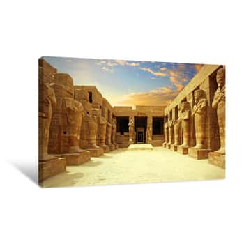 Image of Anscient Temple Of Karnak In Luxor - Ruined Thebes Egypt Canvas Print